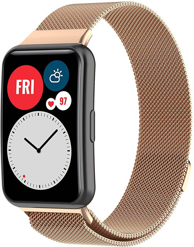

Миланская Петля Milano Mesh для Huawei Watch Fit Розово-золотой