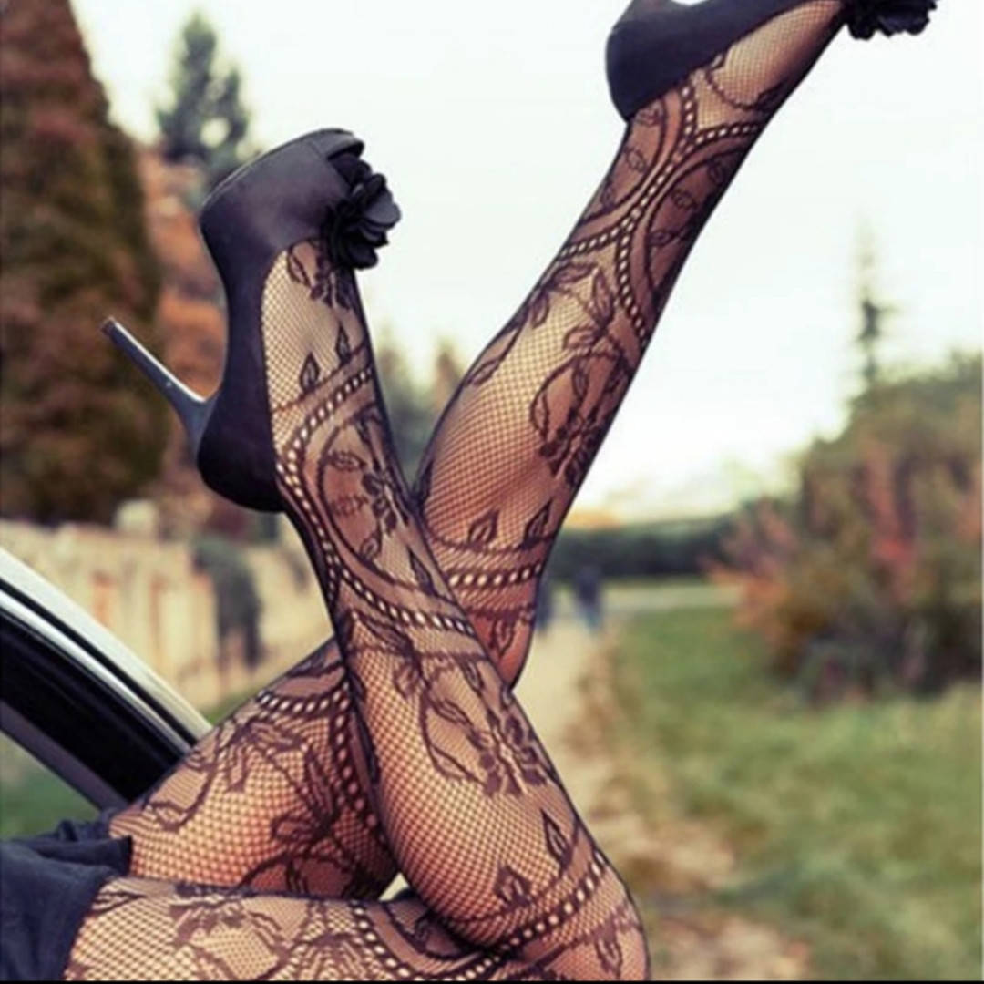 

Колготки с узором в сеточку