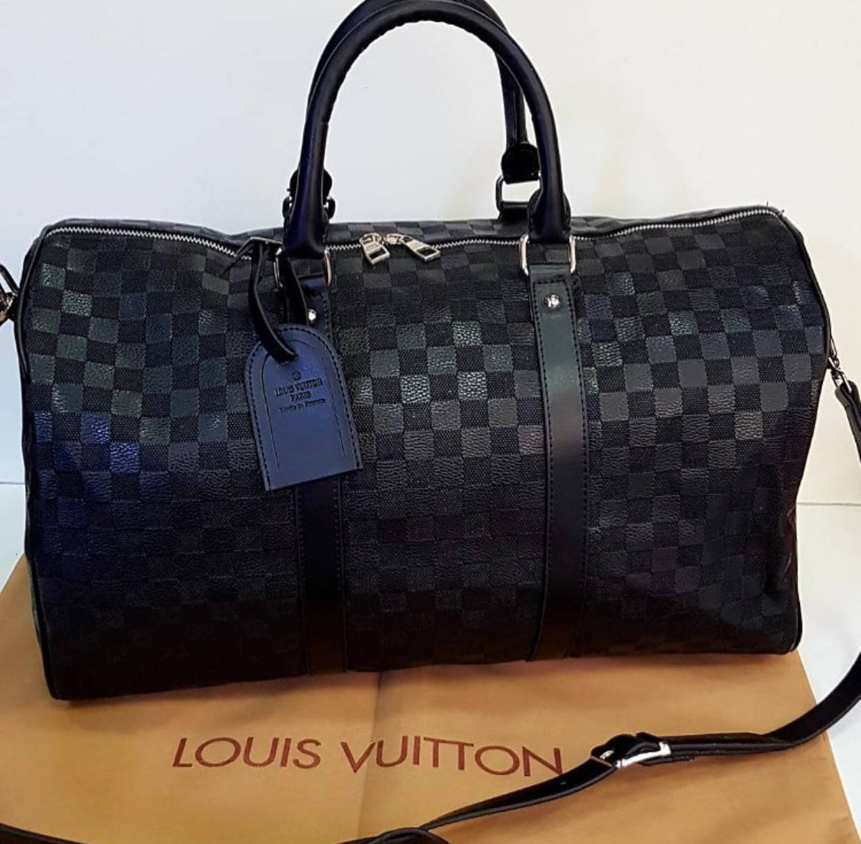 

Дорожная Сумка ручная кладь Луи Витон Keepall Damier Infini, Черный