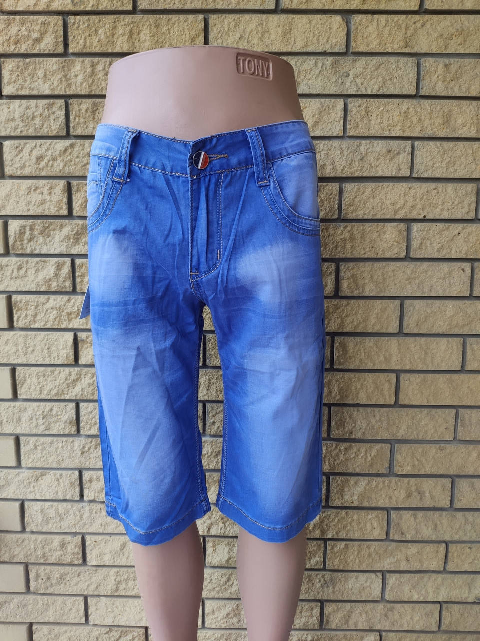 

Бриджи мужские брендовые джинсовые коттоновые LUCKY RUDDER 30., Синий