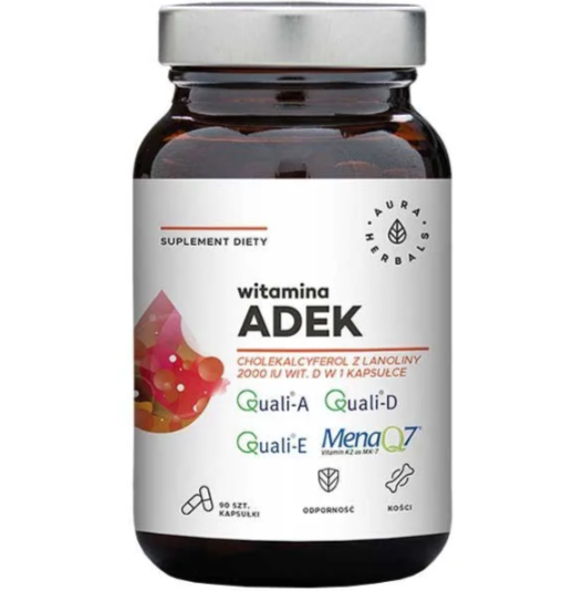 

Витамин А+Д+E+K 90 кап Aura Herbals Vitamin А+D+E+K Доставка из ЕС