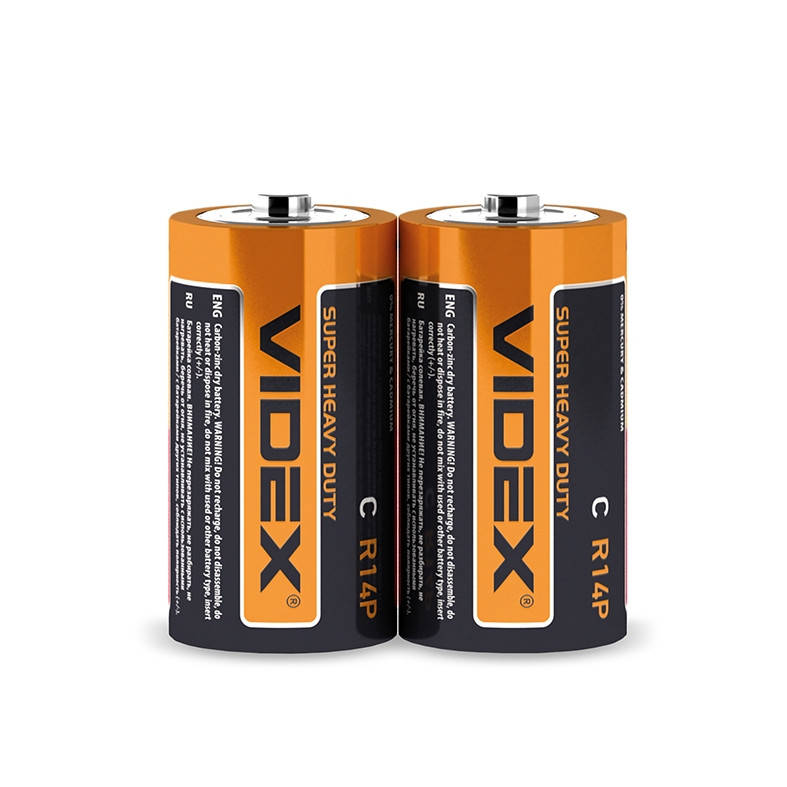 

R14P/C 2pcs S 2pcs S Батарейка сольова Videx R14P/C 2pcs SHRINK (24/480)
