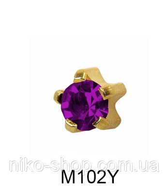 Крапан Лютий (аметист) 2mm M102Y, фото 1