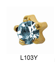 Крапан Березень (аквамарин) 4мм L103Y