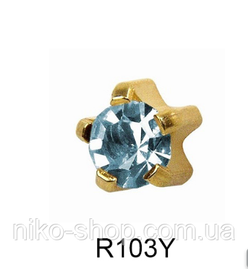 Крапан Березень (аквамарин) 3мм R103Y, фото 1