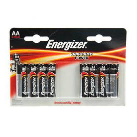 Алкалінова батарейка Energizer Power AA LR-6 8 шт Блістер