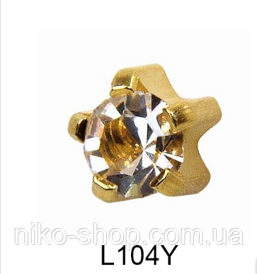 Крапан Квітень (кришталь) 4мм L104Y, фото 1