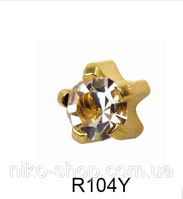 Крапан Квітень (кришталь) 3мм R104Y, фото 1