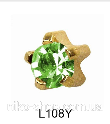 Крапан Серпень (хризоліт) 4мм L108Y, фото 1