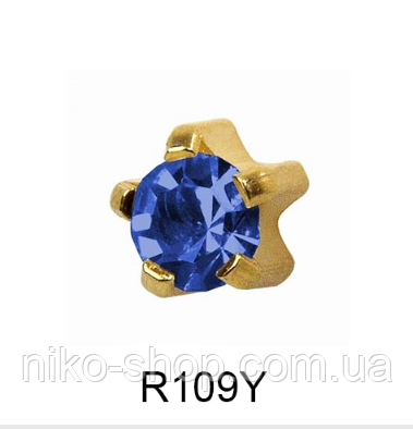 Крапан Вересень (сапфір) 3мм R109Y, фото 1