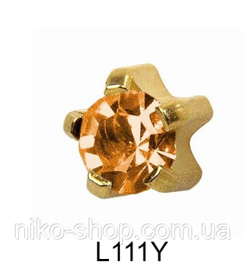 Крапан Листопад (топаз) 4мм L111Y, фото 1