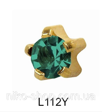 Крапан Грудень (циркон) 4мм L112Y, фото 1