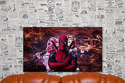 Гарлі Квінн. Harley Quinn. Дедпул. Deadpool. 40х70 см. Постер на полотні.