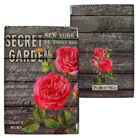 Обкладинка на паспорт Secret Garden красный цветок (тканина), фото 1