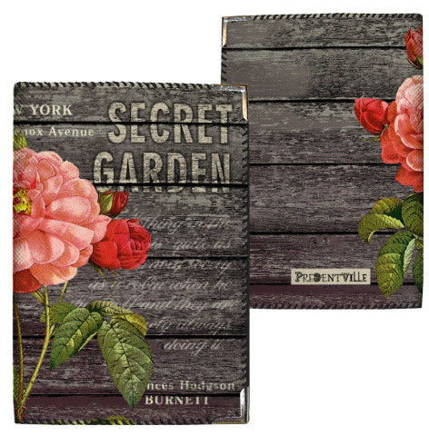 Обкладинка на паспорт Secret Garden розовый цветок (тканина), фото 1