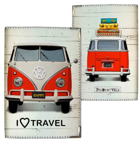 Обкладинка на паспорт I love travel (тканина), фото 1