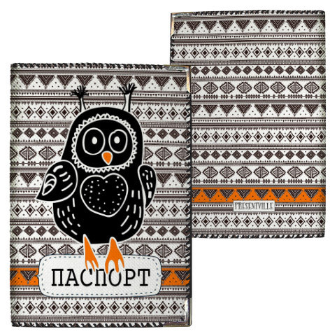 Обкладинка на паспорт Сова (тканина), фото 1
