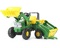 Трактор педальный с прицепом и ковшом John Deere Rolly Toys 811496