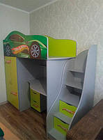Дитяче ліжко-чердак Bed-Room No1 Lamborghini жовте, спальне місце 1700х800 мм, фото 9