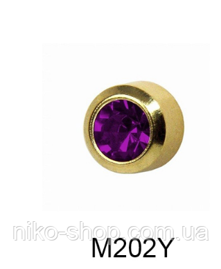 Завальцованные (аметист) 2мм M202Y, фото 1