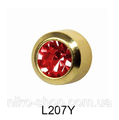 Завальцованные (рубін) 4мм L207Y, фото 1