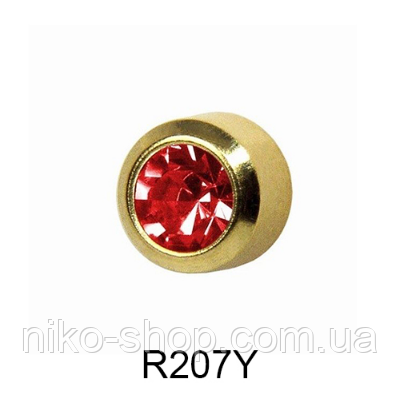 Завальцованные (рубін) 3мм R207Y, фото 1