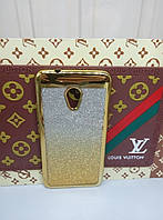 Чохол силіконовий для Meizu M5s з блискітками