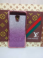 Чохол силіконовий для Meizu M5s з блискітками