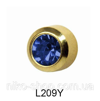 Завальцованные (сапфір) 4мм L209Y, фото 1