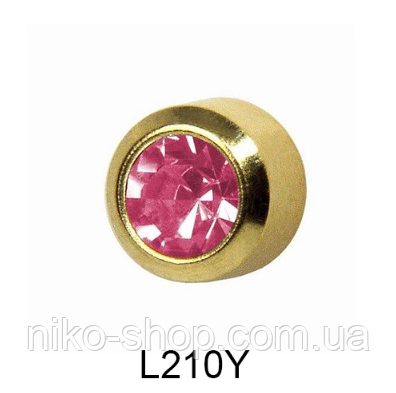 Завальцованные (турмалін) 4мм L210Y, фото 1