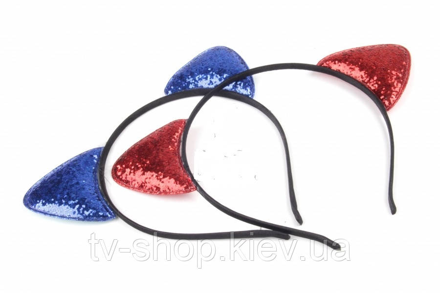 Обідок із блискучими кольоровими вушками Кота, фото 1