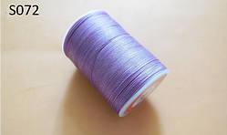 Нитка вощений для шиття по шкірі 0,45 мм S072 148 м фіолетовий колір Galaces кругла нитка