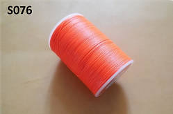 Нитка вощений для шиття по шкірі 0,55 мм S076 113 м кораловий колір Galaces кругла нитка