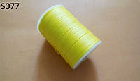 Нитка вощеная для шитья по коже 0,65 мм S077 78 м желтый цвет Galaces круглая нить