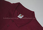 Футболка поло чоловіча бордова 65/35 Polo Fruit of the Loom,2XL, фото 3