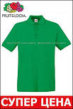 Футболка поло чоловіча зелена 65/35 Polo Fruit of the Loom,2XL, фото 7