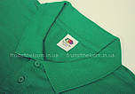 Футболка поло чоловіча зелена 65/35 Polo Fruit of the Loom,2XL, фото 3