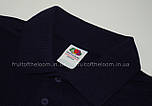 Футболка поло чоловіча синя (глибокий темно-синій) 65/35 Polo Fruit of the Loom,XL, фото 3
