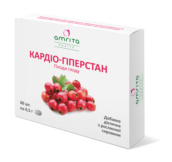 Кардіо-гіперстан, таб.60- під час кардіосклерозу, підвищеного тиску, тромбоутворення, фото 1