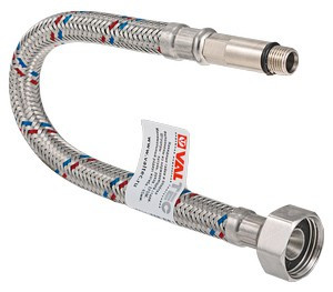 Гнучка підводка для води Valtec М10х35-G1/2"40 см, гайка-н. сталь/ніпель-н. сталь