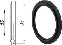 EPDM ущільнення для CLAMP з'єднань Ду 15