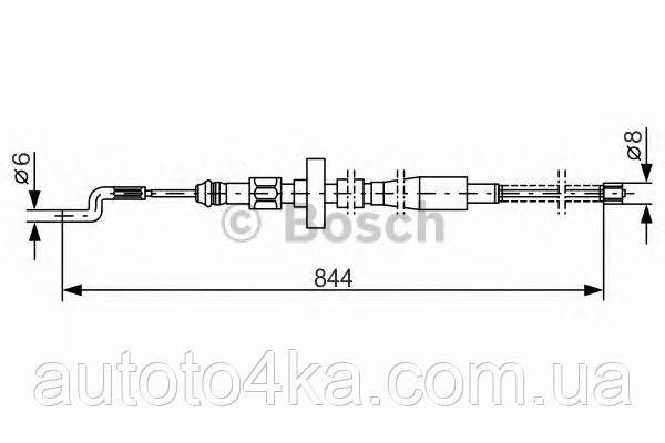Трос стоянкового гальма BOSCH 1 987 477 171
