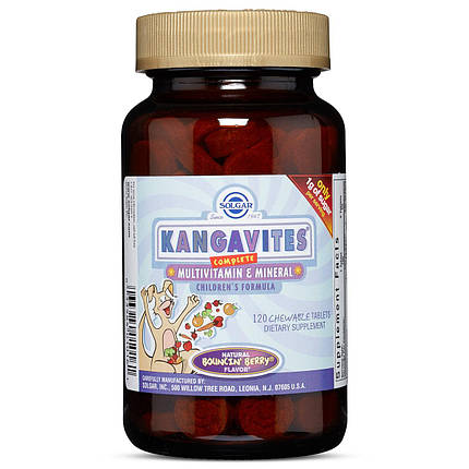 Kangavites Вітаміни для дітей Solgar 120 Chewable Tablets, фото 2