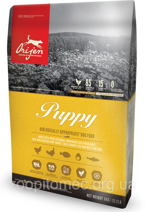 Корм Orijen (Ориджен) Puppy для цуценят всіх порід, 2 кг