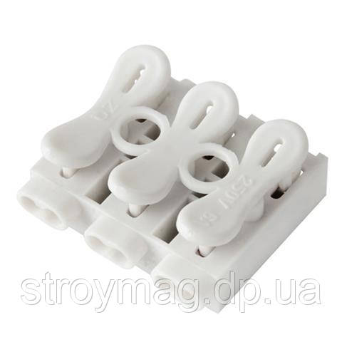 Разъем 3-х полюсный Horoz Electric 1.5мм WIRE SPRING-3/1.5 (106-003-0015) - фото 1 - id-p626743722