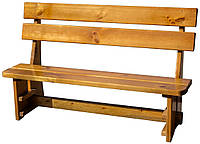 Скамейка деревянная со спинкой. Л-010-1, фото 1