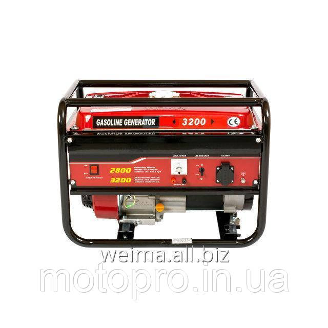 БЕНЗИВНИЙ ГЕНЕРАТОР WEIMA WM3200 3,2 квт, 1 ФАЗА, вага 48 кг, ручний старт