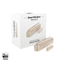 Датчик открытия двери/окна и температуры FIBARO Door/Window Sensor 2 (beige) бежевый, Открытия окна/двери, Температура