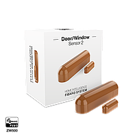 Датчик открытия двери/окна и температуры FIBARO Door/Window Sensor 2 (light brown) светло-коричневый, Открытия окна/двери, Температура