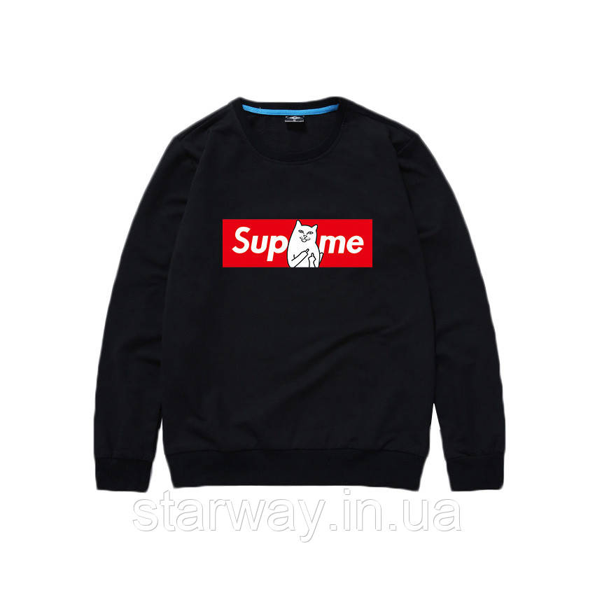 Стильний світшот з принтом supreme x ripndip